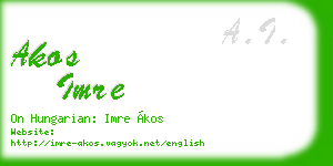 akos imre business card